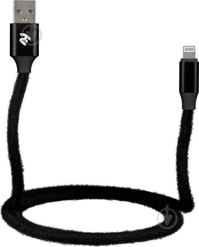 Кабель 2E USB – Apple Lightning 1 м black (2E-CCLAC-BLACK) - фото 1