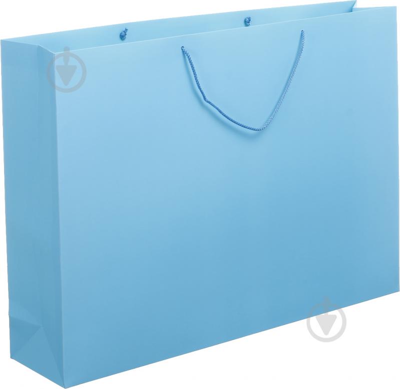 Пакет подарунковий блакитний 540x760x160 мм - фото 1