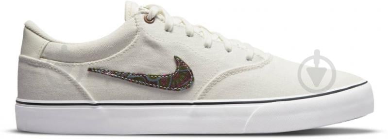 Кроссовки женские демисезонные Nike SB CHRON 2 CNVS PRM DM3513-100 р.42,5 белые - фото 1
