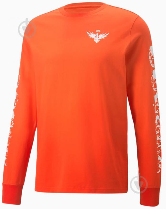 Футболка Puma NOT FROM HERE LS TEE 53511501 р.L оранжевый - фото 4