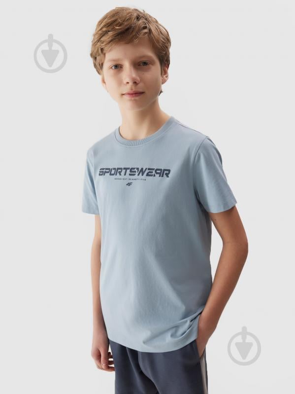 Футболка 4F TSHIRT M1114 4FJWSS24TTSHM1114-34S р.152 блакитний - фото 1