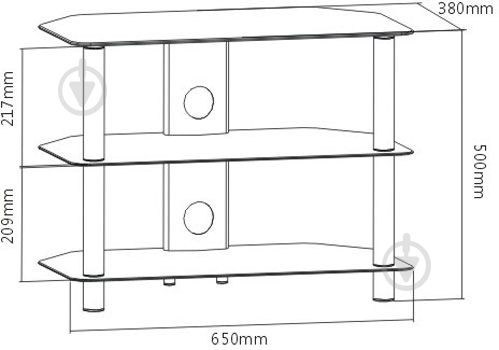 Подставка для ТВ iTech K101B черный - фото 2
