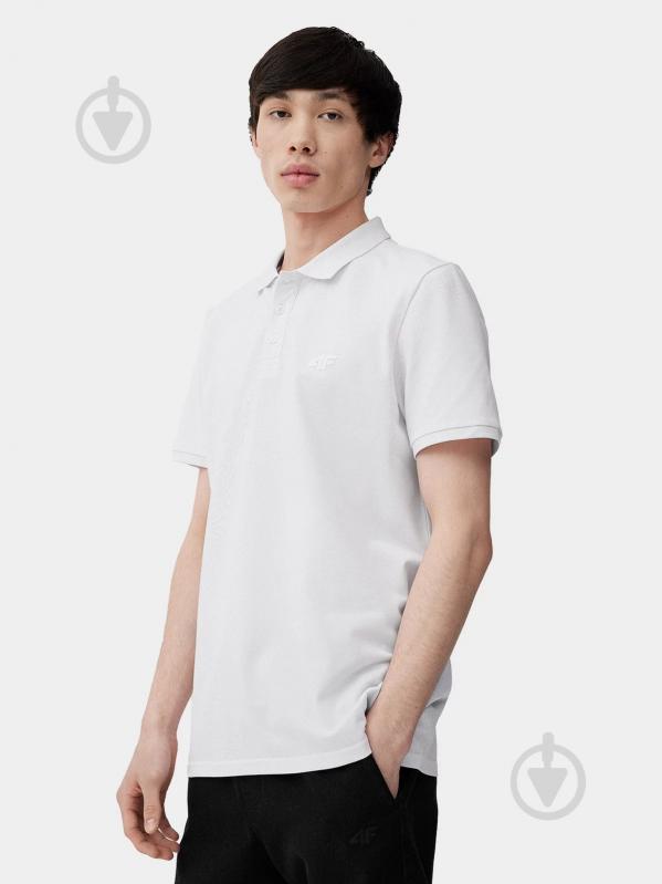 Поло 4F POLO SHIRT M137 4FRSS23TPTSM137-10S р.XL білий - фото 1