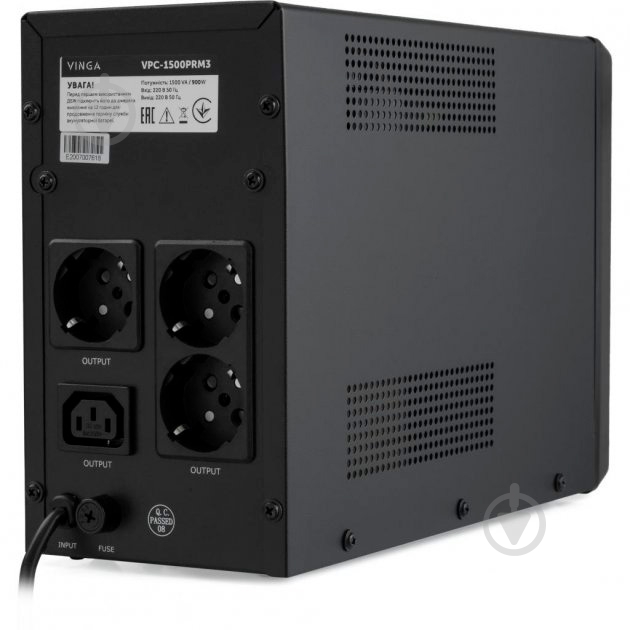 Джерело безперебійного живлення Vinga VPC-1500PRM3 - фото 4