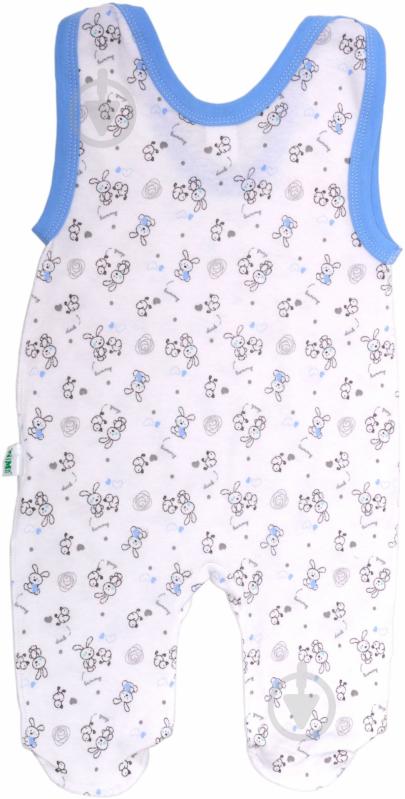 Ползунки Тімі текс на кнопках 74 белый с голубым - фото 3 Ползунки Тімі текс на кнопках 74 белый с голубым - фото 3