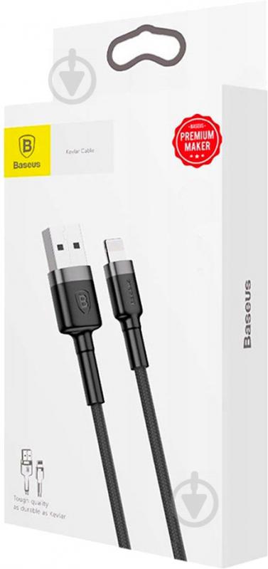 Кабель BASEUS Lightning – USB 1 м чорний (CALKLF-BG1) Cafule - фото 5