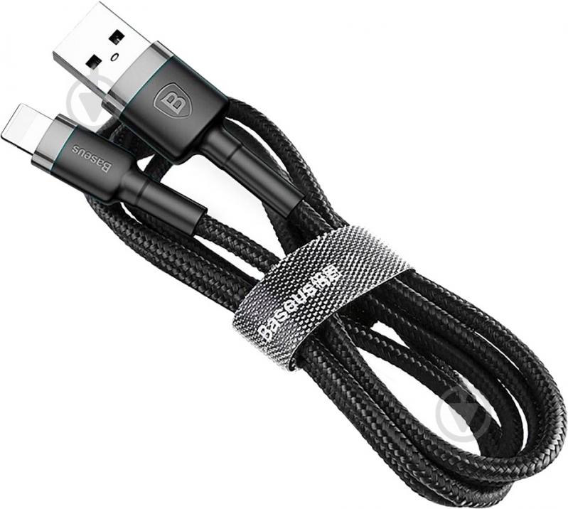 Кабель BASEUS Lightning – USB 1 м чорний (CALKLF-BG1) Cafule - фото 1