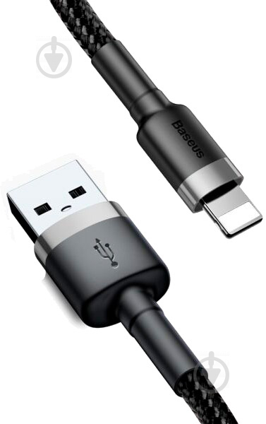 Кабель BASEUS Lightning – USB 2 м черный (CALKLF-CG1) Cafule - фото 3