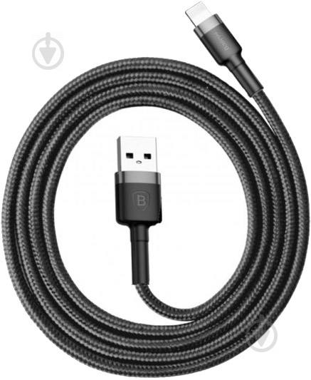 Кабель BASEUS Lightning – USB 2 м черный (CALKLF-CG1) Cafule - фото 2