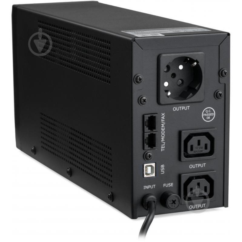 Джерело безперебійного живлення Vinga LED 650VA metal case with USB VPE-650PRMU - фото 3