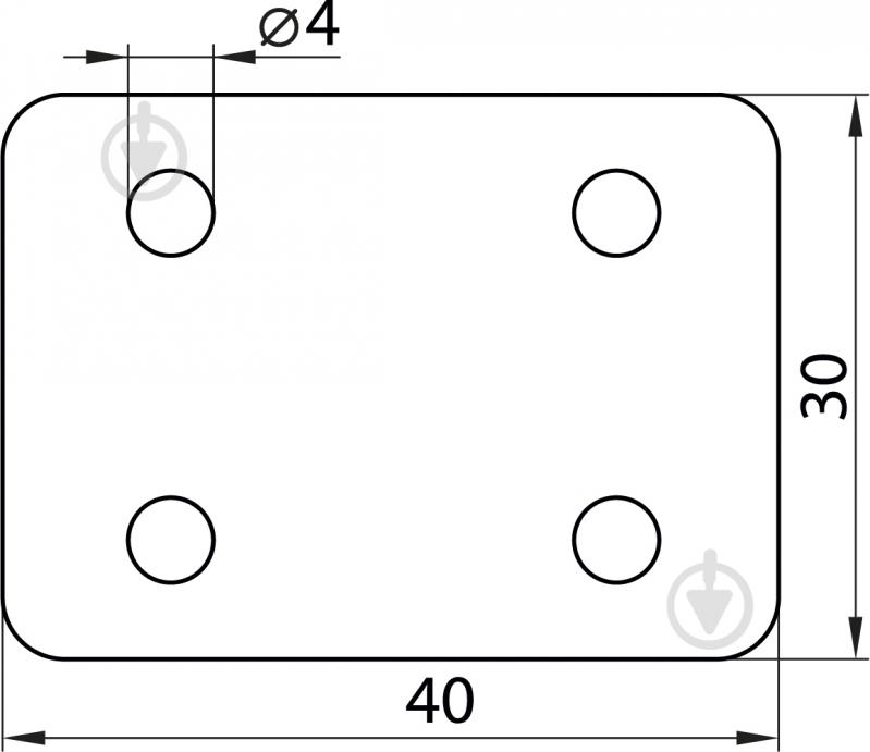 Пластина для кріплення плит 30х40 мм 1 шт. DC - фото 2