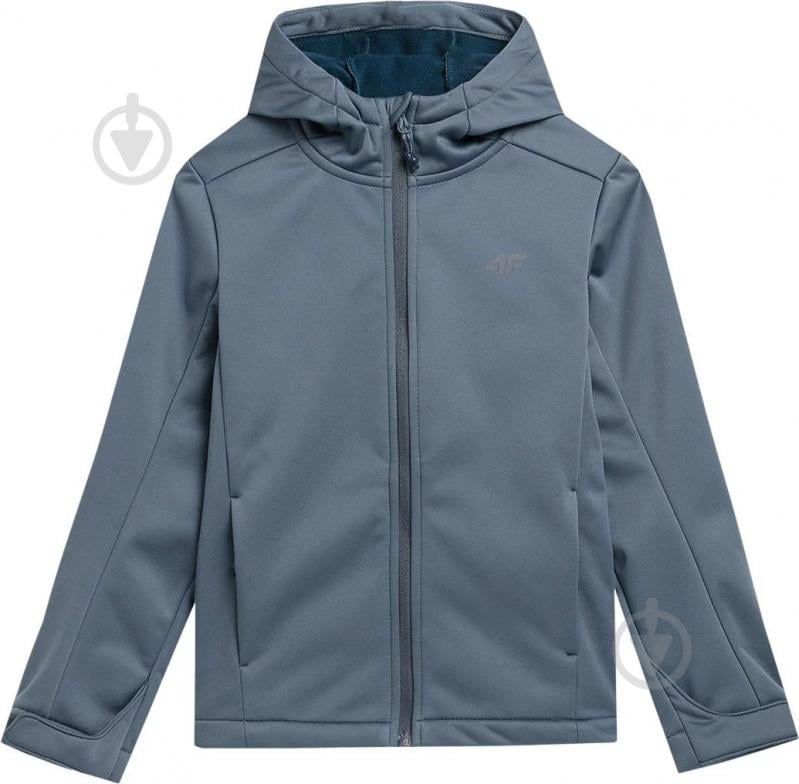 Куртка для хлопчиків 4F SOFTSHELL JACKET M149 4FJAW23TSOFM149-32S р.140 синя - фото 1