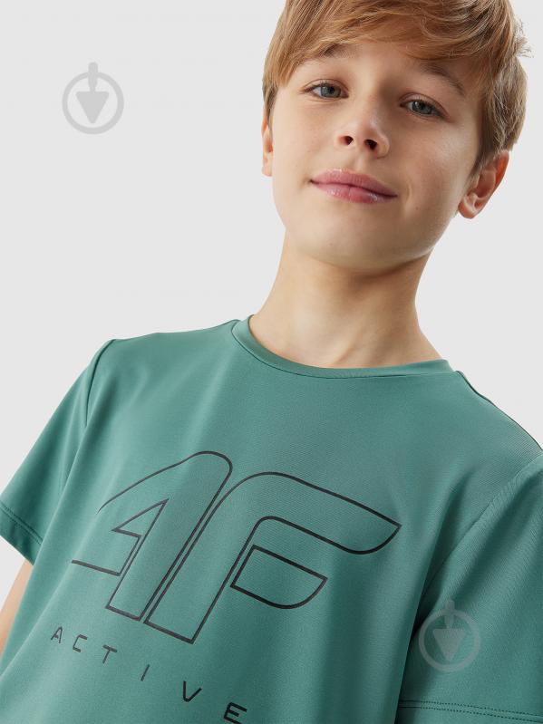 Футболка 4F TSHIRT FNK M691 4FJWSS24TFTSM691-41S р.158/164 зелений - фото 2