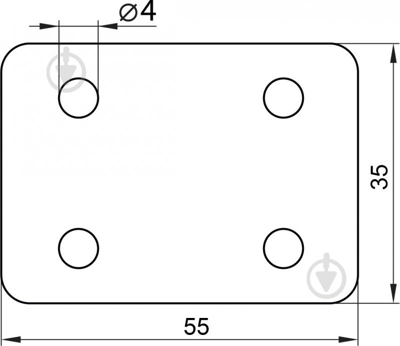 Пластина для кріплення плит 55х35 мм 1 шт. DC - фото 2