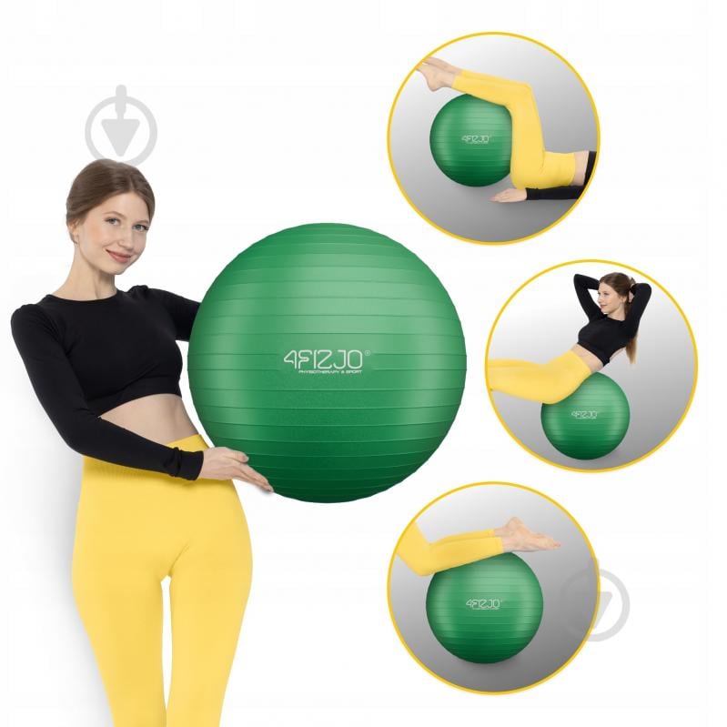 Фітбол 4fizjo Anti-Burst Green d65 см P-5907739316332 - фото 7 Фітбол 4fizjo Anti-Burst Green d65 см P-5907739316332 - фото 7