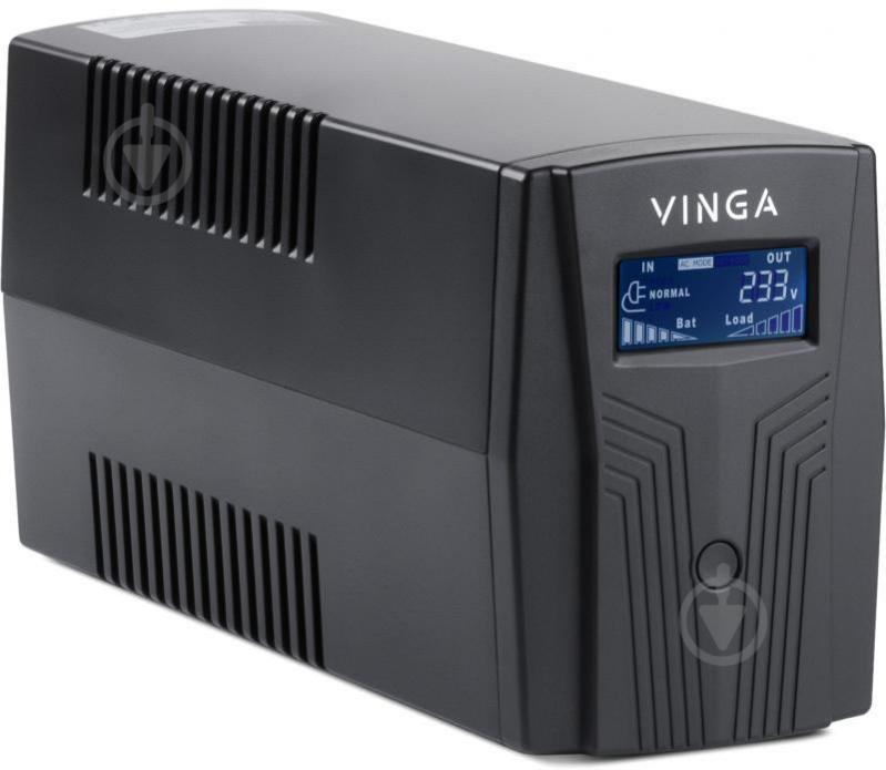 Источник бесперебойного питания Vinga LCD 600VA plastic case VPC-600P - фото 2