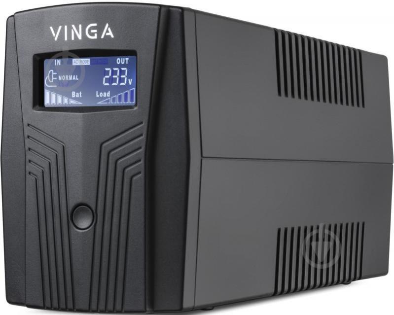 Источник бесперебойного питания Vinga LCD 600VA plastic case VPC-600P - фото 1