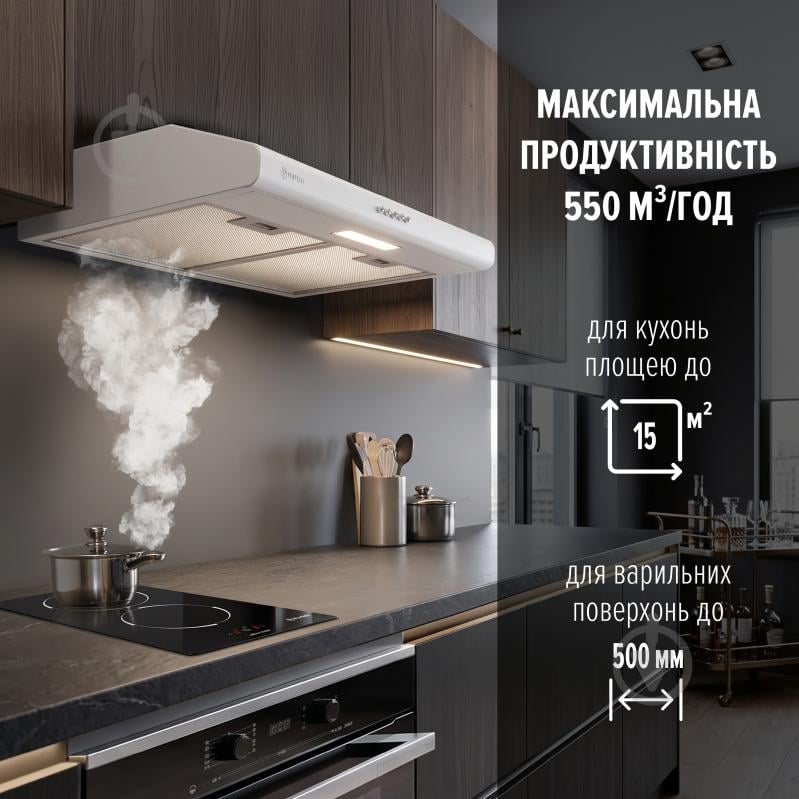 Вытяжка Perfelli CLIO 5DM BIANCO - фото 2 Вытяжка Perfelli CLIO 5DM BIANCO - фото 2