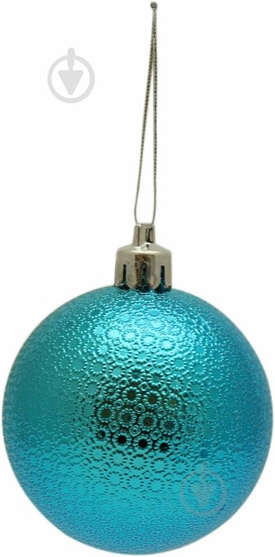 Набор игрушек Шар с рельефным узором бирюзовый d60 мм 8 шт./уп. - фото 2