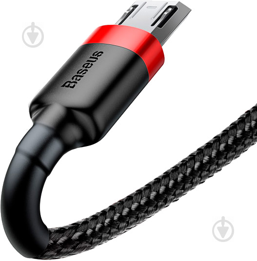 Кабель BASEUS Cafule Cable USB For Micro 2.4 A 1 м black/red (CAMKLF-B91) - фото 2