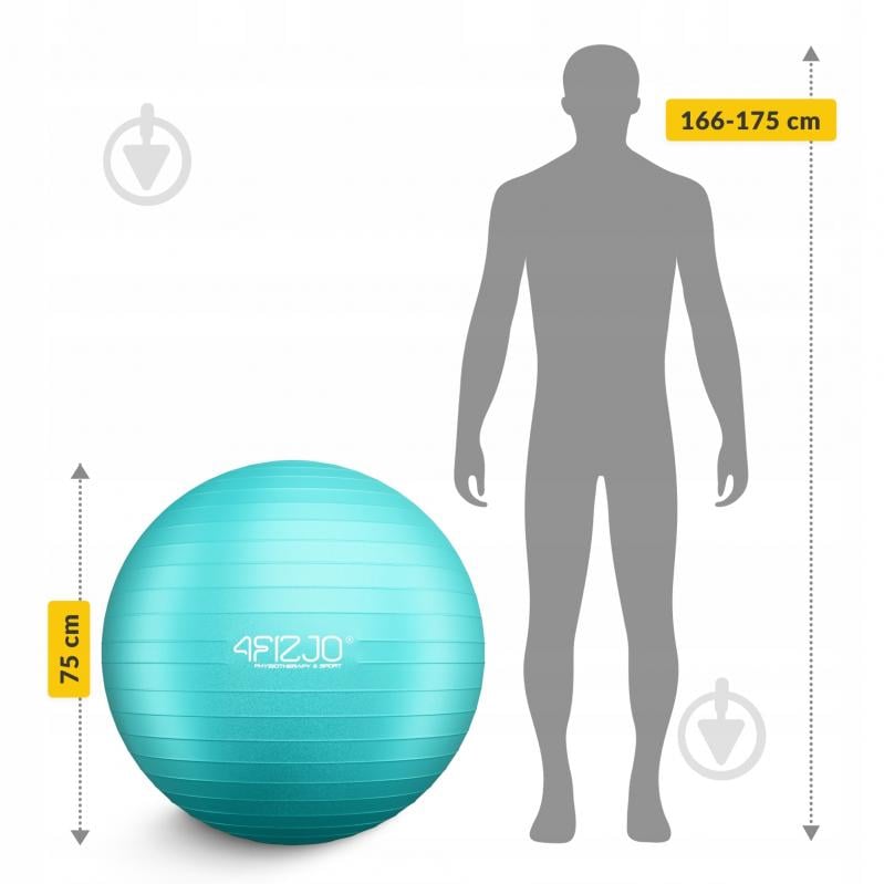 Фитбол 4fizjo Anti-Burst Mint d75 см P-5905973404792 - фото 7 Фитбол 4fizjo Anti-Burst Mint d75 см P-5905973404792 - фото 7