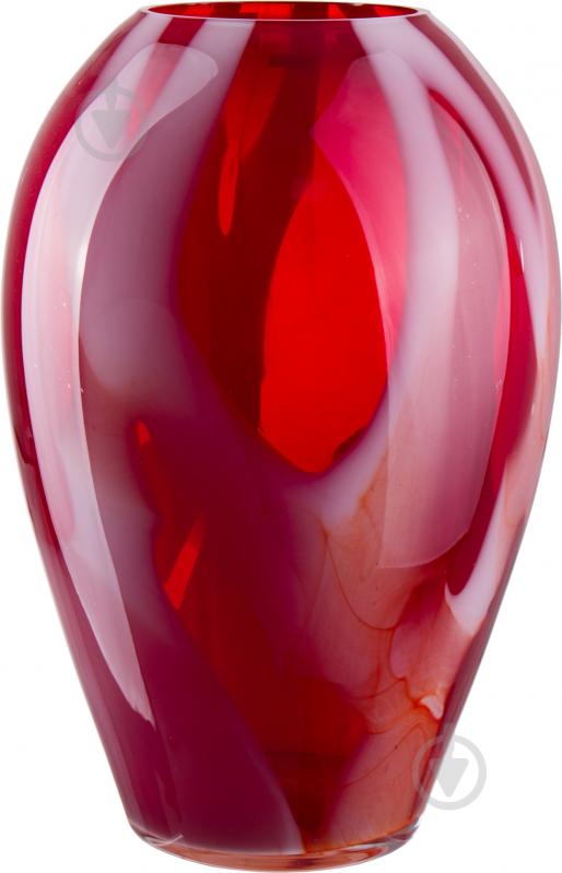Ваза стеклянная Watra Flame 45 см 45 см красная 23-1868/450/1874 - фото 1