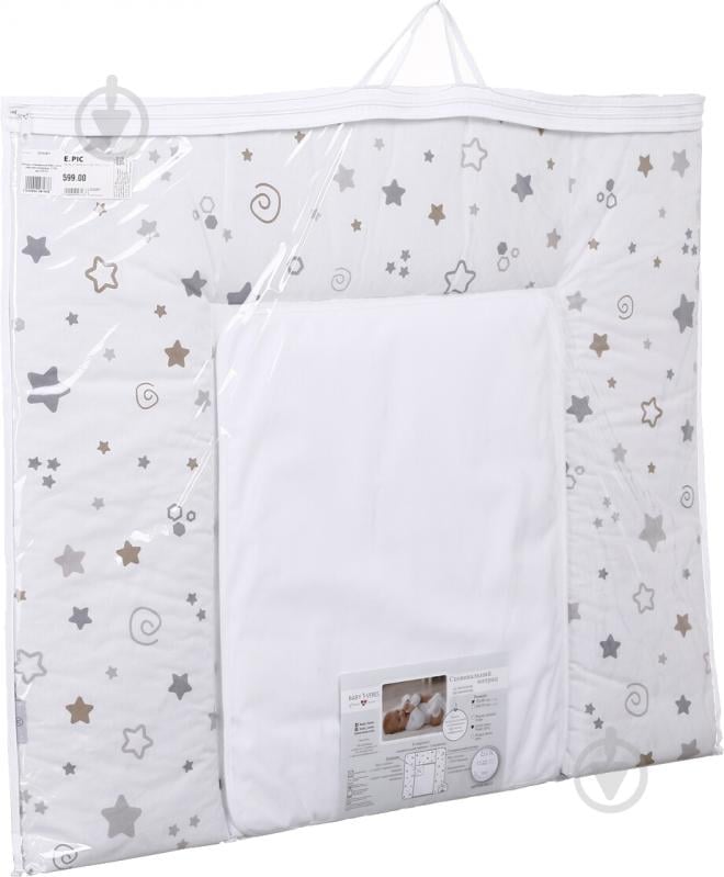 Пеленальный матрасик Little stars beige\grey (426.20) Baby Veres 72x80 см - фото 6