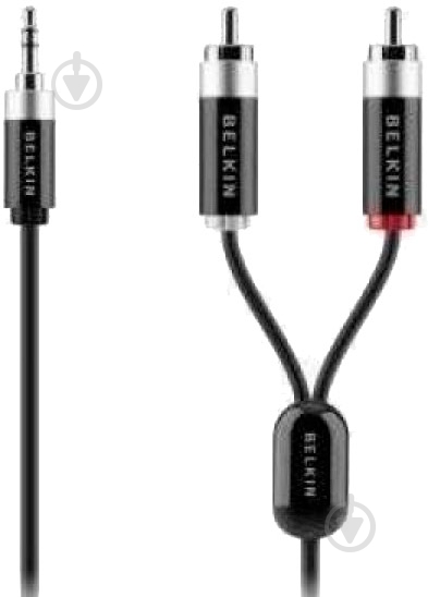 Кабель Belkin 3.5 jack – 2RCA 2 м чорний (AV10066QP2M) ProAV - фото 1