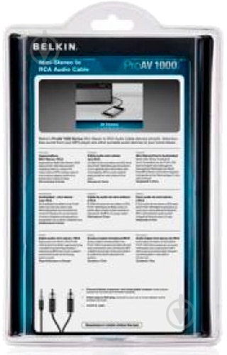 Кабель Belkin 3.5 jack – 2RCA 2 м чорний (AV10066QP2M) ProAV - фото 3