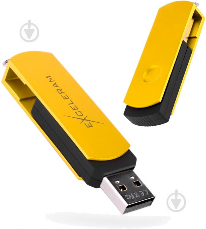 Флеш-пам'ять USB Exceleram P2 Series 32 ГБ USB 2.0 yellow (EXP2U2Y2B32) - фото 6