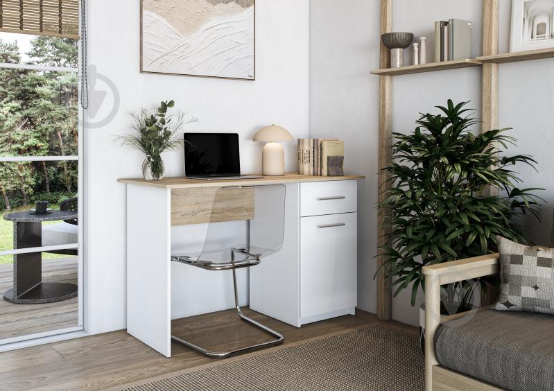 Стол письменный Грейд Микс дуб сонома/белый - фото 2