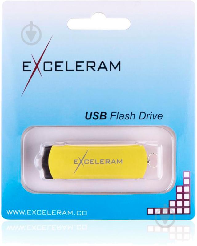 Флеш-пам'ять USB Exceleram P2 Series 64 ГБ USB 2.0 yellow (EXP2U2Y2B64) - фото 8