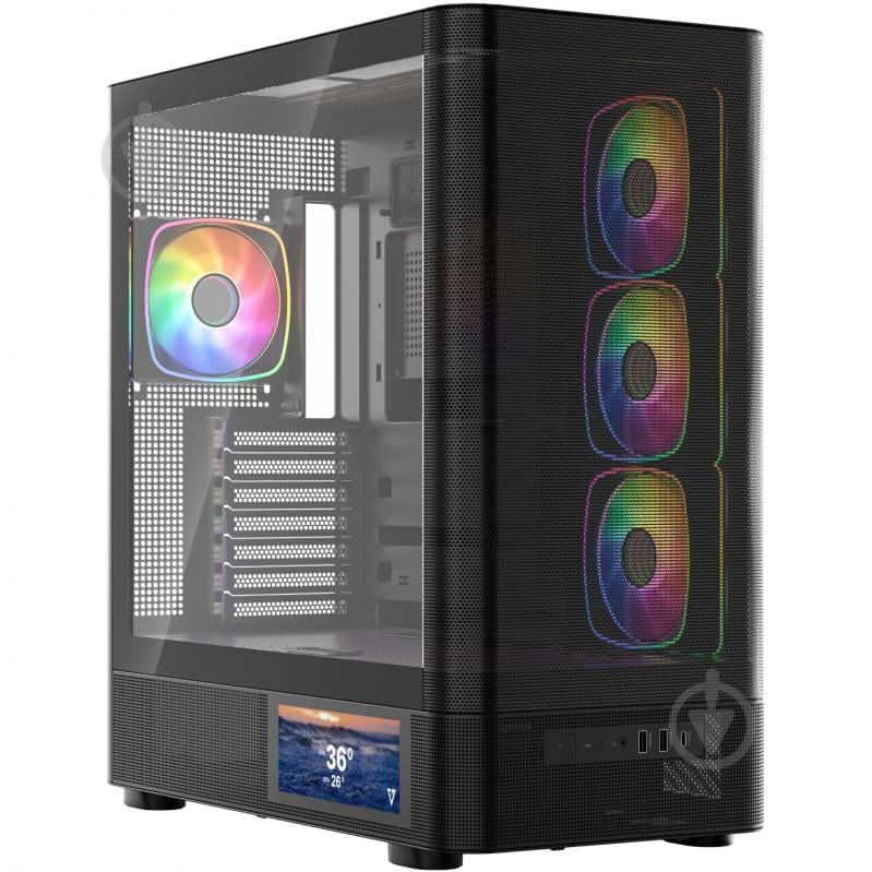 Корпус Modecom VOLCANO AQ400 ARGB MIDI (MC-A-AQ400-4FA-B) - фото 1