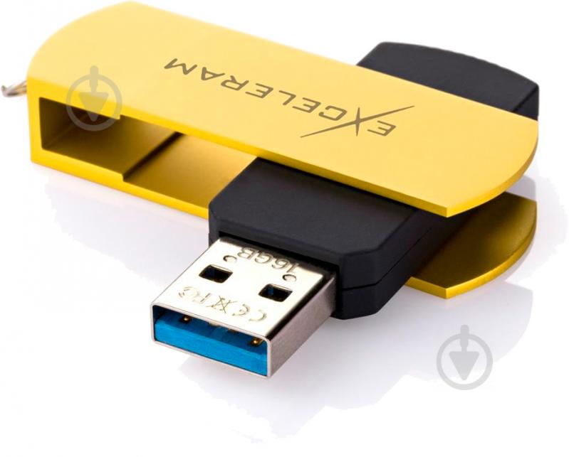 Флеш-память USB Exceleram P2 Series 16 ГБ USB 3.1 GEN 1 yellow (EXP2U3Y2B16) - фото 3