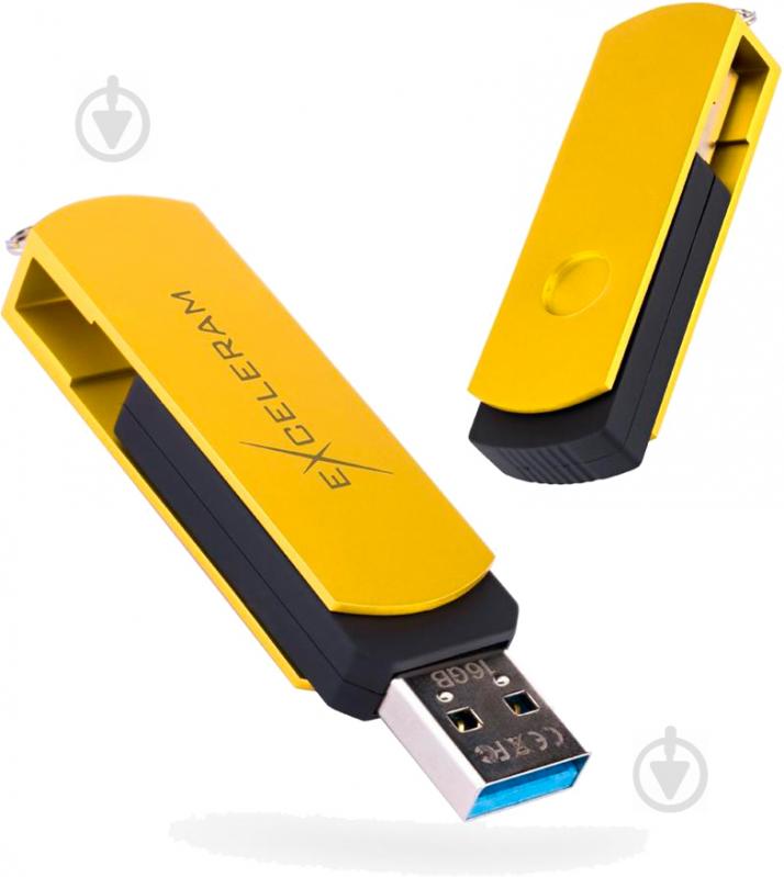 Флеш-память USB Exceleram P2 Series 32 ГБ USB 3.1 GEN 1 yellow (EXP2U3Y2B32) - фото 6