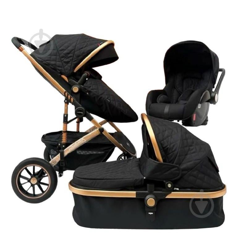 Коляска-трансформер Babyhit 3в1 Maxibaby IQ - Black - фото 1