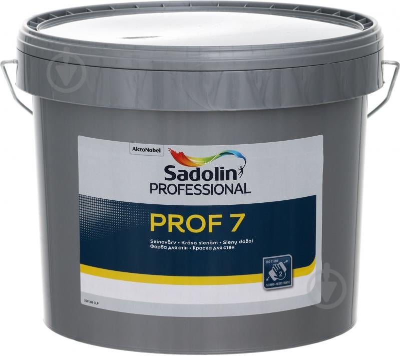 Фарба латексна водоемульсійна Sadolin Prof 7 WO мат білий 10 л - фото 1