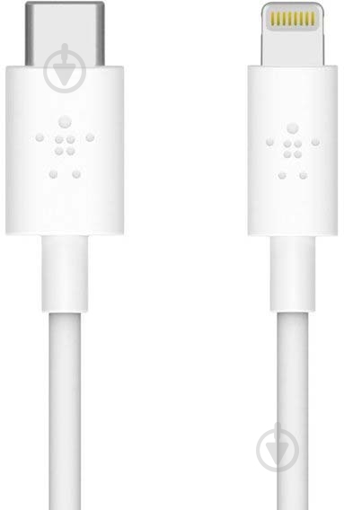 Кабель Belkin Lightning - USB Type-C 2 м white (F8J239BT04-WHT) - фото 2