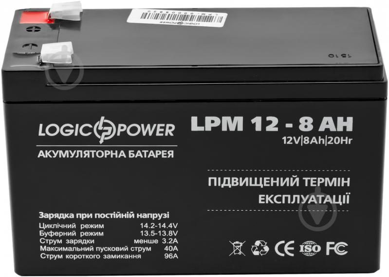 Акумулятор AGM 12 – 8.0 AH LogicPower - фото 1