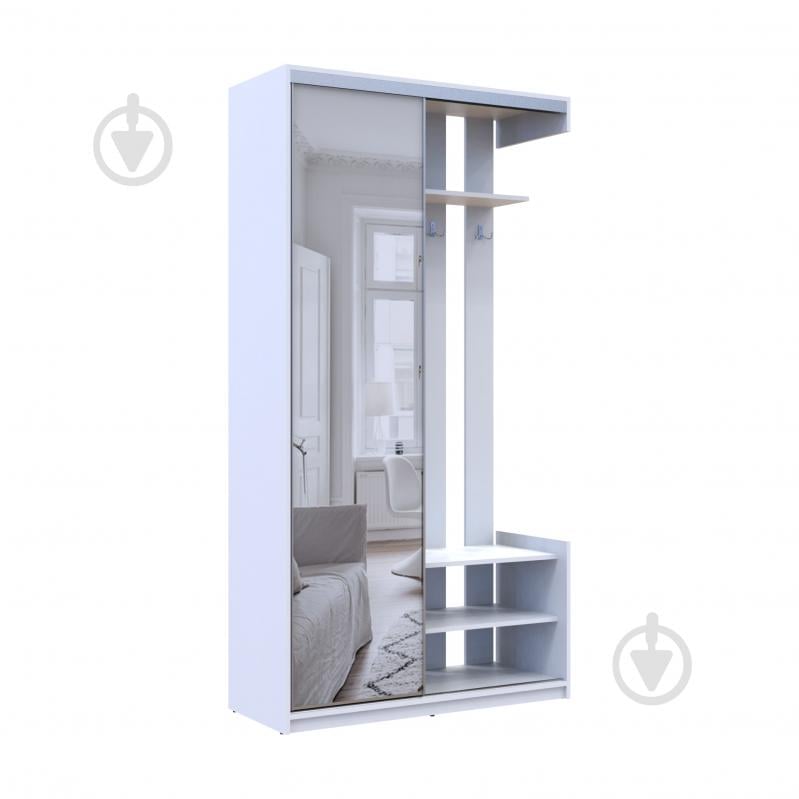 Прихожая с зеркалом Doros City One Door 2100х1100х450 мм белый - фото 5