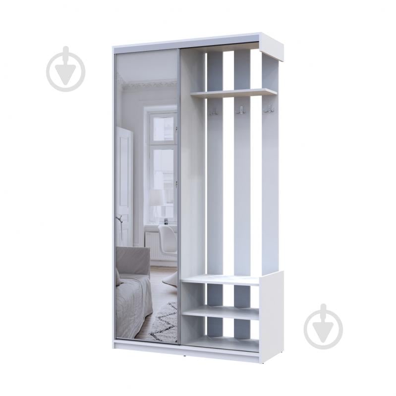 Прихожая с зеркалом Doros City One Door 2100х1100х450 мм белый - фото 6