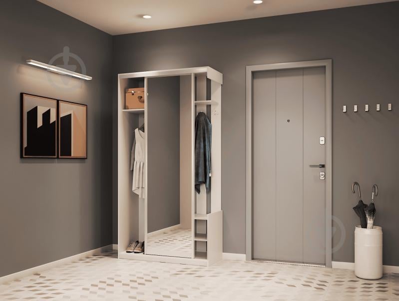 Прихожая с зеркалом Doros City One Door 2100х1100х450 мм белый - фото 3