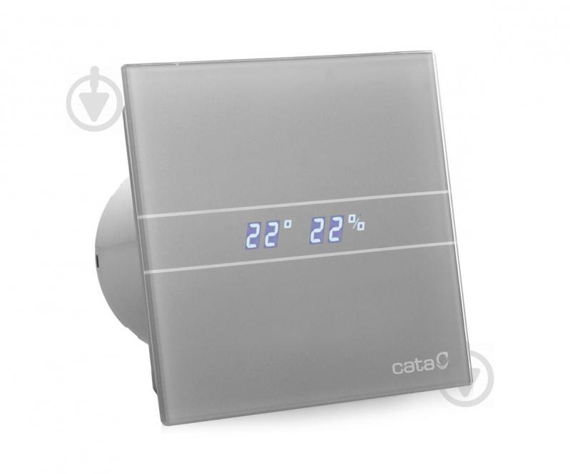 Вытяжной вентилятор Cata E-100 GSTH GLASS SILVER TIMER HYGRO 900600 - фото 1