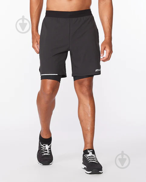 Шорти 2XU Aero 2-in-1 7 Inch Shorts MR6536b_BLK/SRF р. S чорний - фото 1