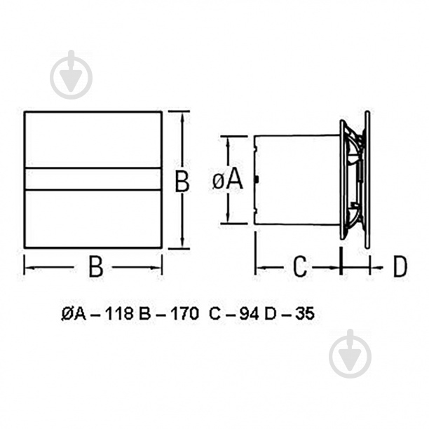 Витяжний вентилятор Cata E-120 G 901000 - фото 7