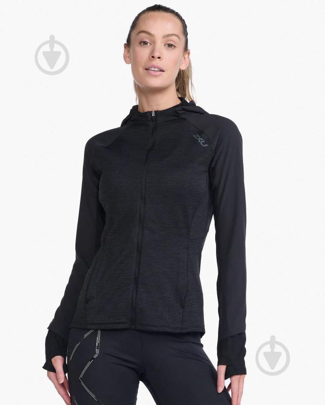 Джемпер 2XU Ignition Shield Hooded Mid-Lyr WR6833a_BLK/BRF р.M чорний - фото 1