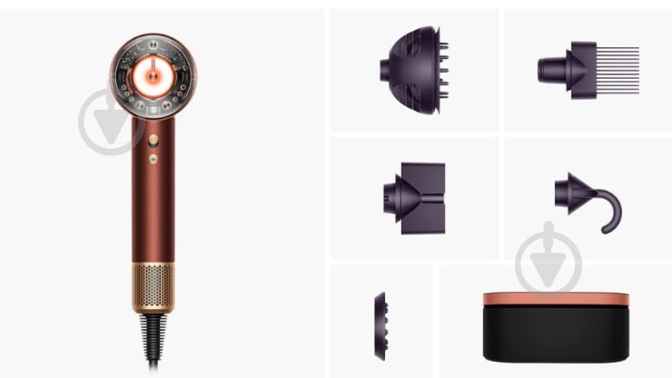 Фен Dyson HD16 Plum/Copper (318135-01) - фото 3