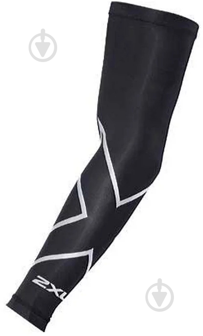 Нарукавники 2XU Compression Arm Guard (Single) UA3196a_BLK/SIL р.XL черный - фото 2