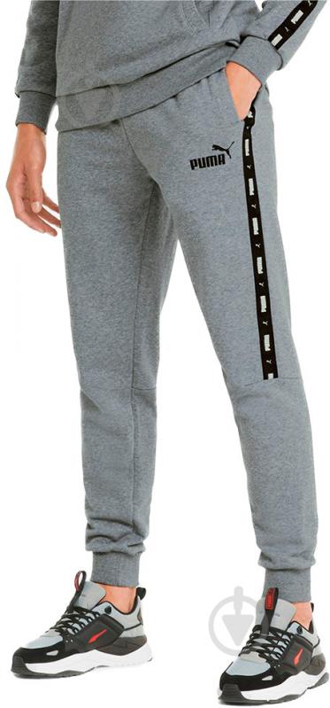 Брюки Puma ESS+ TAPE SWEATPANTS 84738803 р. XS серый - фото 1