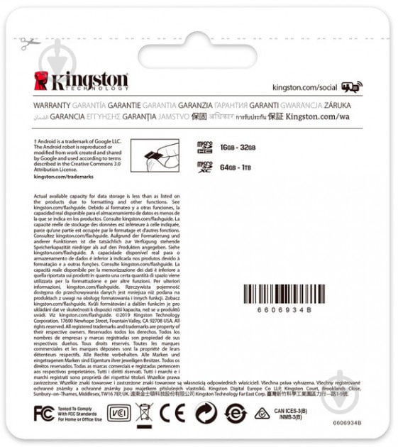 Карта памяти Kingston microSDHC 128 ГБ Class 10 (SDCS2/128GB) Canvas Select Plus UHS-I U1 - фото 4